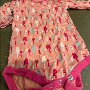 Kickee Pants Pink and White Bodysuit